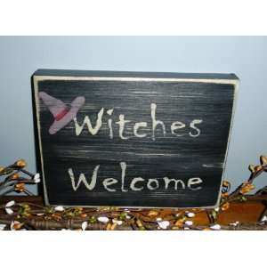  WITCHES WELCOME Rustic Halloween CUSTOM Chic Wall Decor 