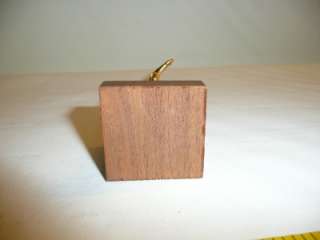 Vintage 70s Trophy small retro old Collectible solid wood brass top 