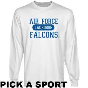 Air Force Falcons White Custom Sport Long Sleeve T shirt:  