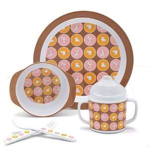    O.R.E Sugarbooger Nibble & Scratch Dish Set in Orange Baby