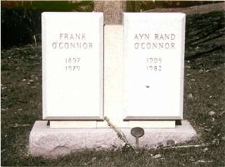 Ayn Rand Grave at Kensico Cemetery • Large Postcard  