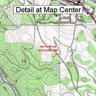 USGS Topographic Quadrangle Map   San Andreas, California (Folded 