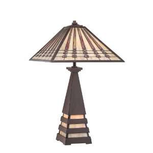  Quoizel TF988T Banks 2 Light Tiffany Table Lamp: Home 