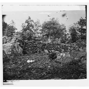 com Civil War Reprint Gettysburg, Pennsylvania. View of breast works 