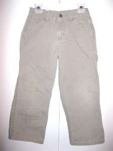 boys CARHARTT jeans DUNGAREE FIT khaki tan 8 Regular  