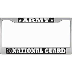 U.S. Army National Guard Chrome License Plate Frame 
