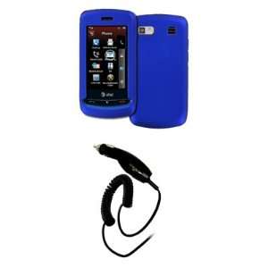   Rubberized Hard Case Cover + Car Charger (CLA) for AT&T LG Xenon GR500