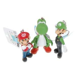   Super Mario Bros Action Figure Keychain 3piece Set [Toy]: Toys & Games