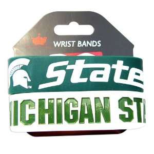  Michigan State Spartans Rubber Wrist Band Set of 2 NCAA 