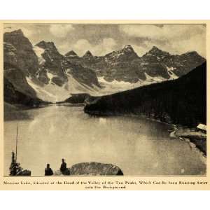  1921 Print Moraine Lake Head Valley Ten Peaks Banff 