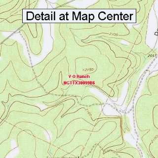 USGS Topographic Quadrangle Map   Y O Ranch, Texas (Folded/Waterproof 