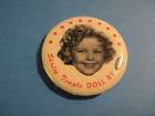 1972 AN ORIGINAL SHIRLEY TEMPLE DOLL PIN   EXCELLENT   1 1/4 diam