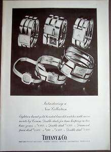 1973 Tiffany & Co 18 k gold bracelet watch vintage ad  