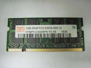 Hynix 1GB DDR2 PC2 PC5300 Laptop Memory RAM DELL  