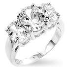 CARAT CZ 925 STERLING SILVER 3 STONE ANNIVERSARY RING SIZE 5,6,7,8 