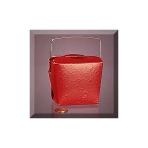   Red Embossed Paper Wire Hdl Box