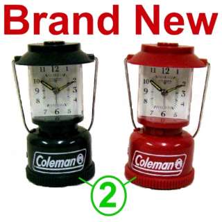 Coleman Alarm Lantern Light Clocks,1 Green,1 Red,New  