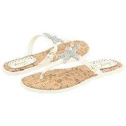 Juicy Couture Frankie Angel Off White Patent/Pave Starfish Sandals 