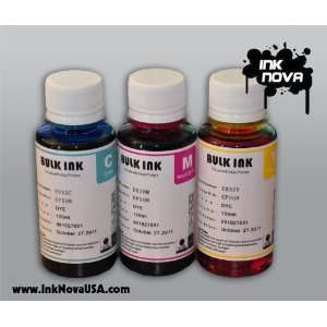  3 Premium Color Inkjet Ink Refill Bottles By Ink Nova USA 