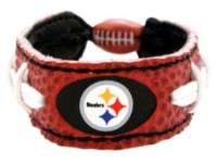 PITTSBURGH STEELERS NFL LEATHER FOOTBALL LACES BRACELET  