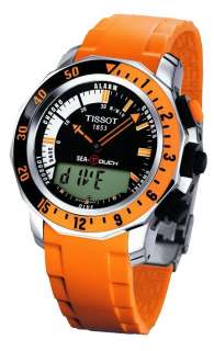 tissot sea touch rubber orange watch1 Tissot Sea Touch Diving Watch 