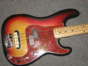 VINTAGE 1974 Fender Precision Bass Sunburst Finish  