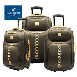 Caribbean Joe Avalon 3 piece Fashion Luggage Set  