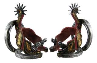 Western Spurs And Horseshoe Bookends Cowboy  