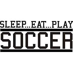 Decorative Sleep Eat Play Soccer Vinyl Wall Art  Overstock