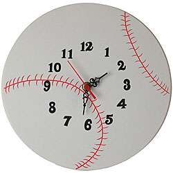 Baseball Design Wall Clock  Overstock