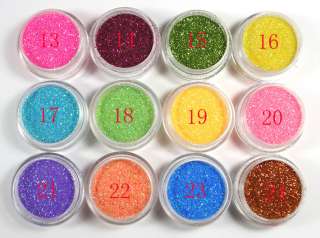   and body package contents 12 colors nail art acrylic dust powder set