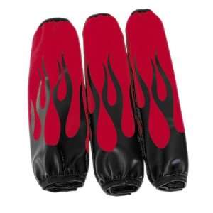   Shock Covers   Red / Black Flames , Color Black, Color Red SH RB1
