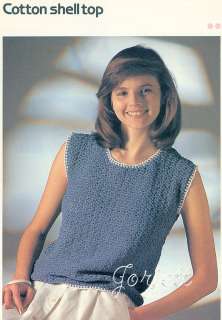 Cotton Shell Top, Quick & Easy crochet pattern  