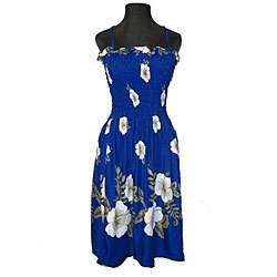 Hibiscus Collection Womens Blue Hawaiian Dress  Overstock