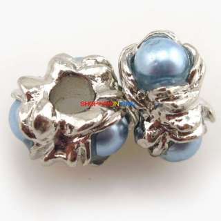 Wholesale Bulk Pearls Charms European Beads Fit Bracelet Choose color 