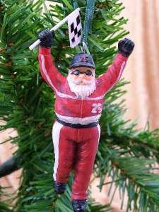 New Santa Claus Car Racing Christmas Tree Ornament  