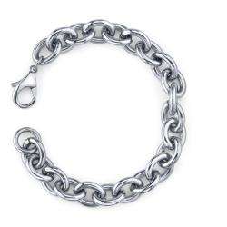 Stainless Steel Mens Oval Chain Bracelet  