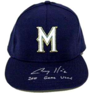  Corey Hart Autographed 2010 Game Used Brewers Cap 
