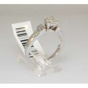   white gold Ring 0.75 Ct Diamond Round Size 9 IcedTime Jewelry