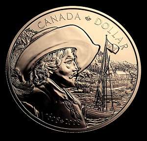 2008 CANADIAN SILVER DOLLAR CHAMPLAIN QUEBEC 400TH WOW  