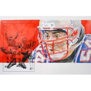 Tedy Bruschi New England Patriots 11x17 Lithograph  Sports 