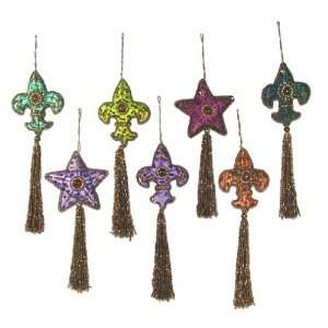  Beaded ornaments, Happy Holiday (set of 7)