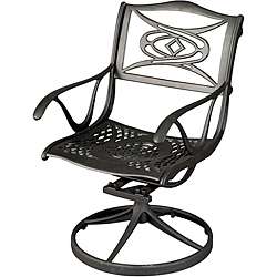 Malibu Black Outdoor Swivel Chair  