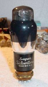 Super Silvertone 6V6G 6V6 Tube   black plates & glass  