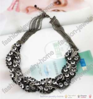 Fashion Multilayer Chains crystal handmade Necklace  