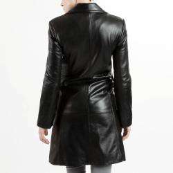 United Face Womens Long Leather Coat  Overstock