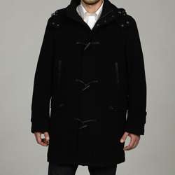   Mens 36 inch Italian Wool Cashmere Blend Toggle Coat  