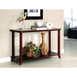 Hallow Beveled Glass Top Console/ Sofa Table  Overstock