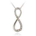Sterling Silver Diamond Accent Infinity Necklace  
