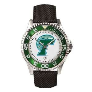  Tulane Green Wave Mens Competitor Watch W/Leather Band 